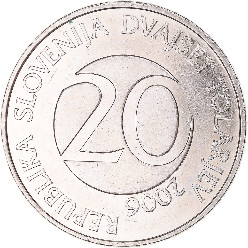 Moeda, Eslovénia, 20 Tolarjev, 2006