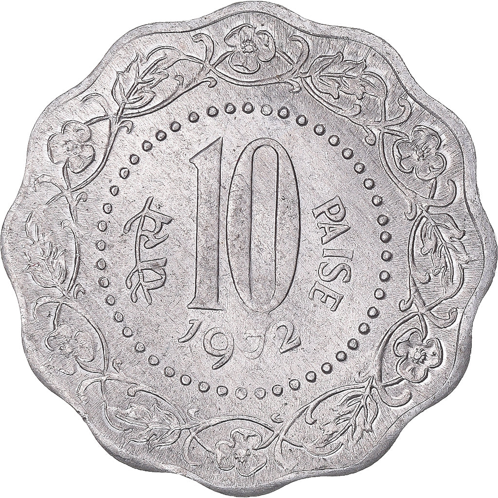 Moneta, India, 10 Paise, 1972
