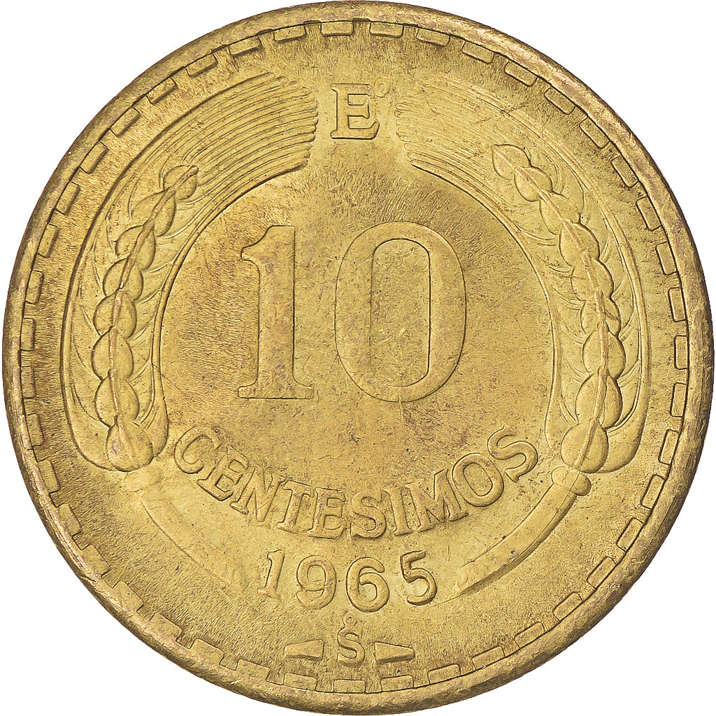 Monnaie, Chili, 10 Centesimos, 1965