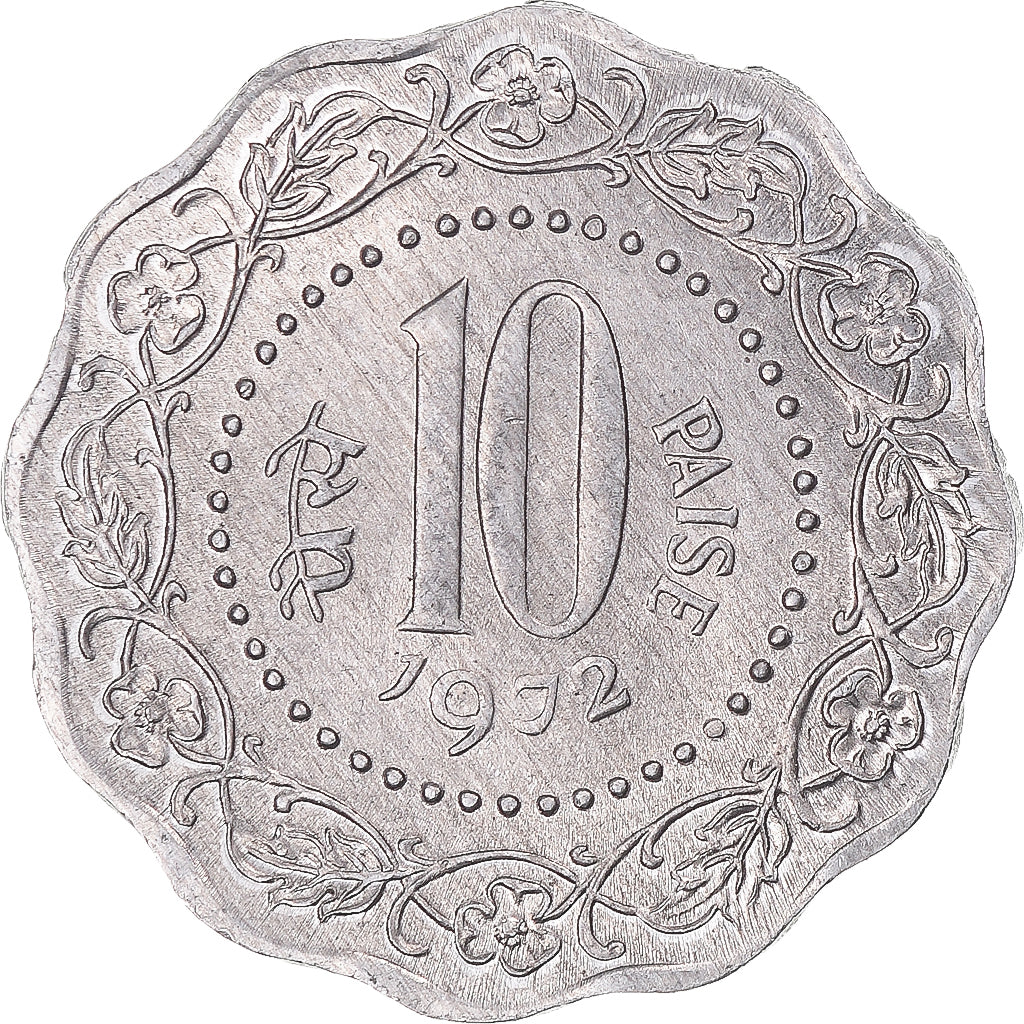 Münze, India, 10 Paise, 1972