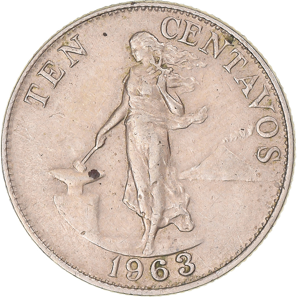 Monnaie, Philippines, 10 Centavos, 1963