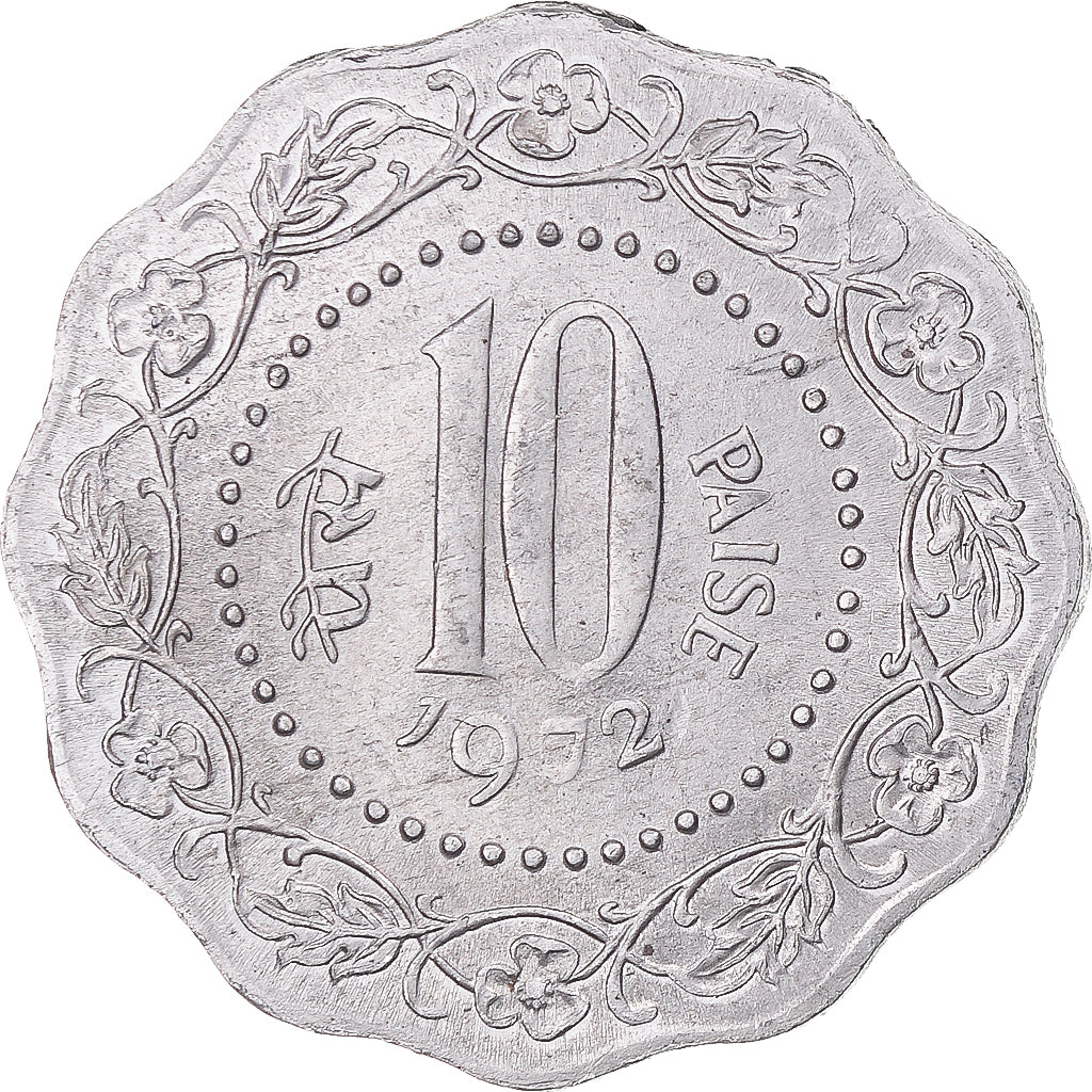 Moneda, India, 10 Paise, 1972