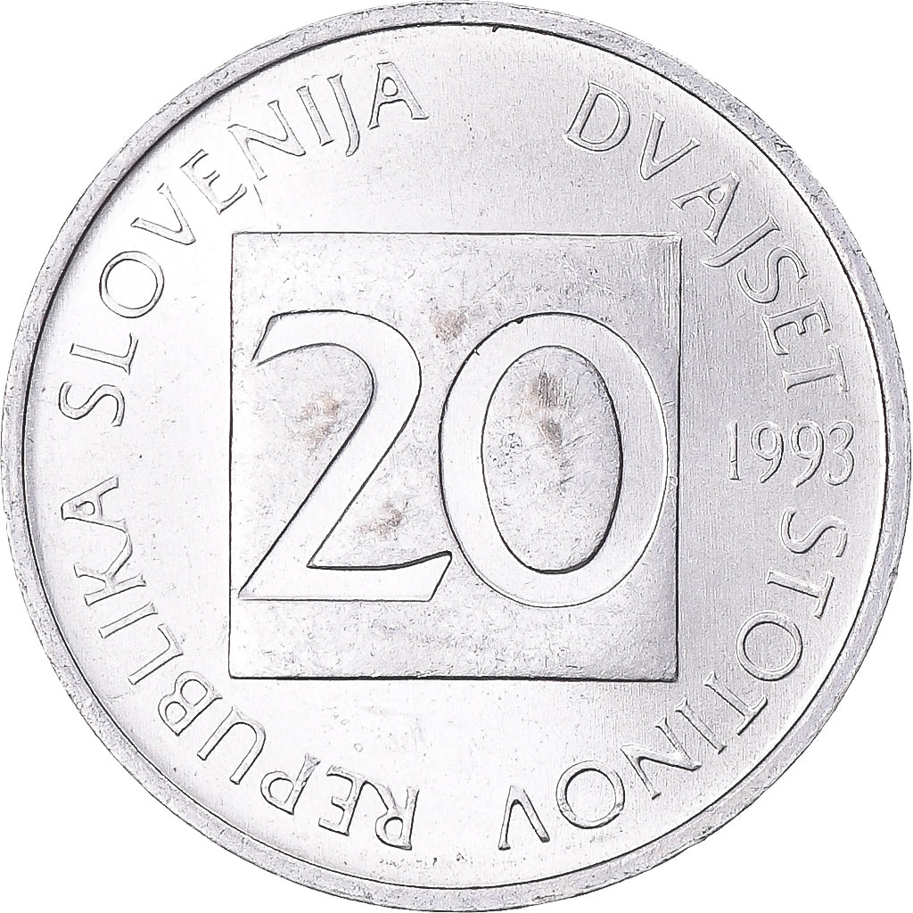 Coin, Slovenia, 20 Stotinov, 1993