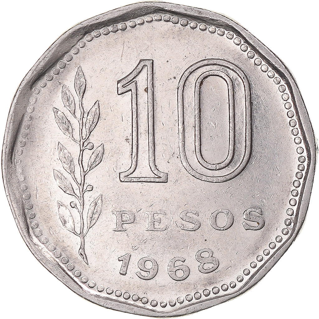 Coin, Argentina, 10 Pesos, 1968