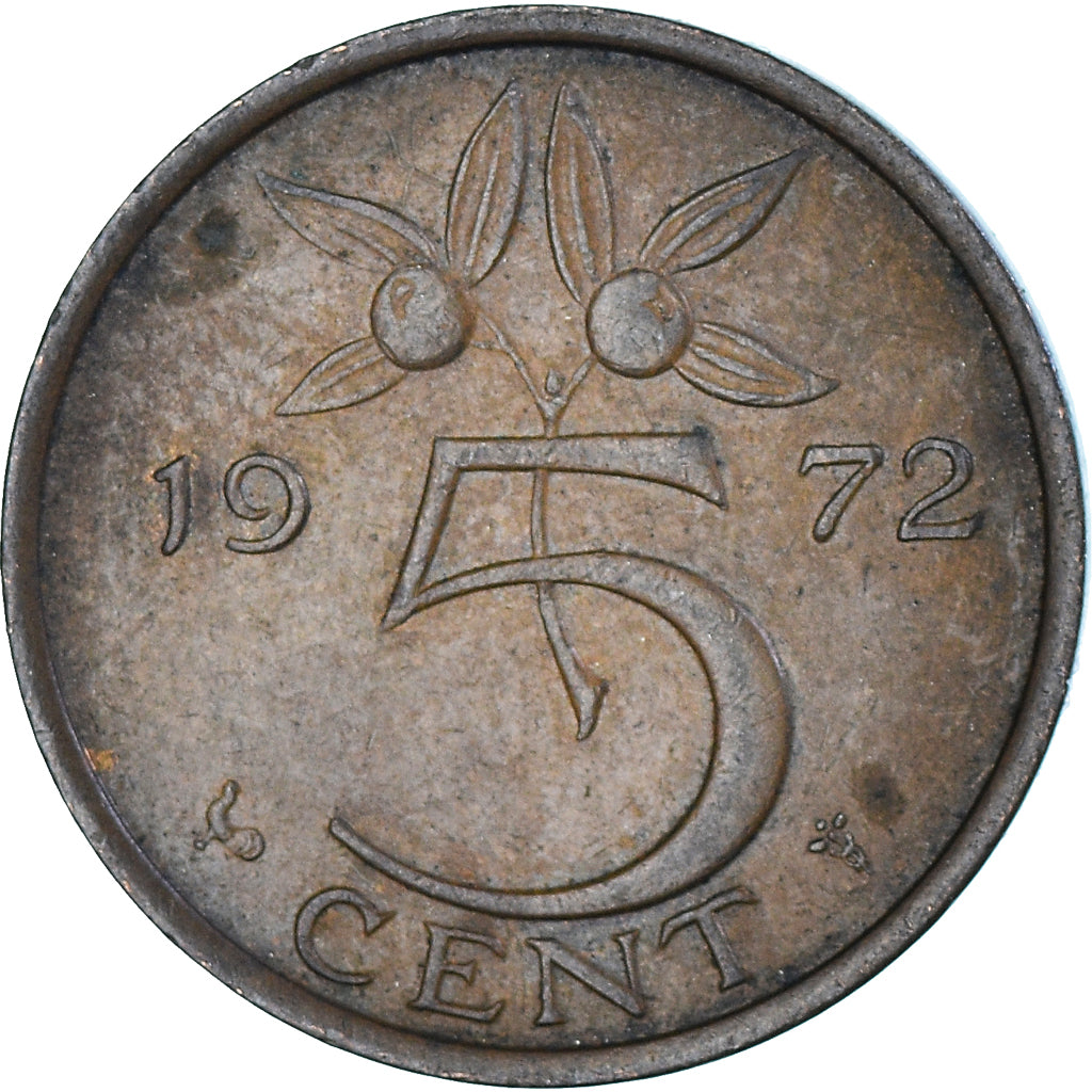 Moeda, Países Baixos, 5 Cents, 1972