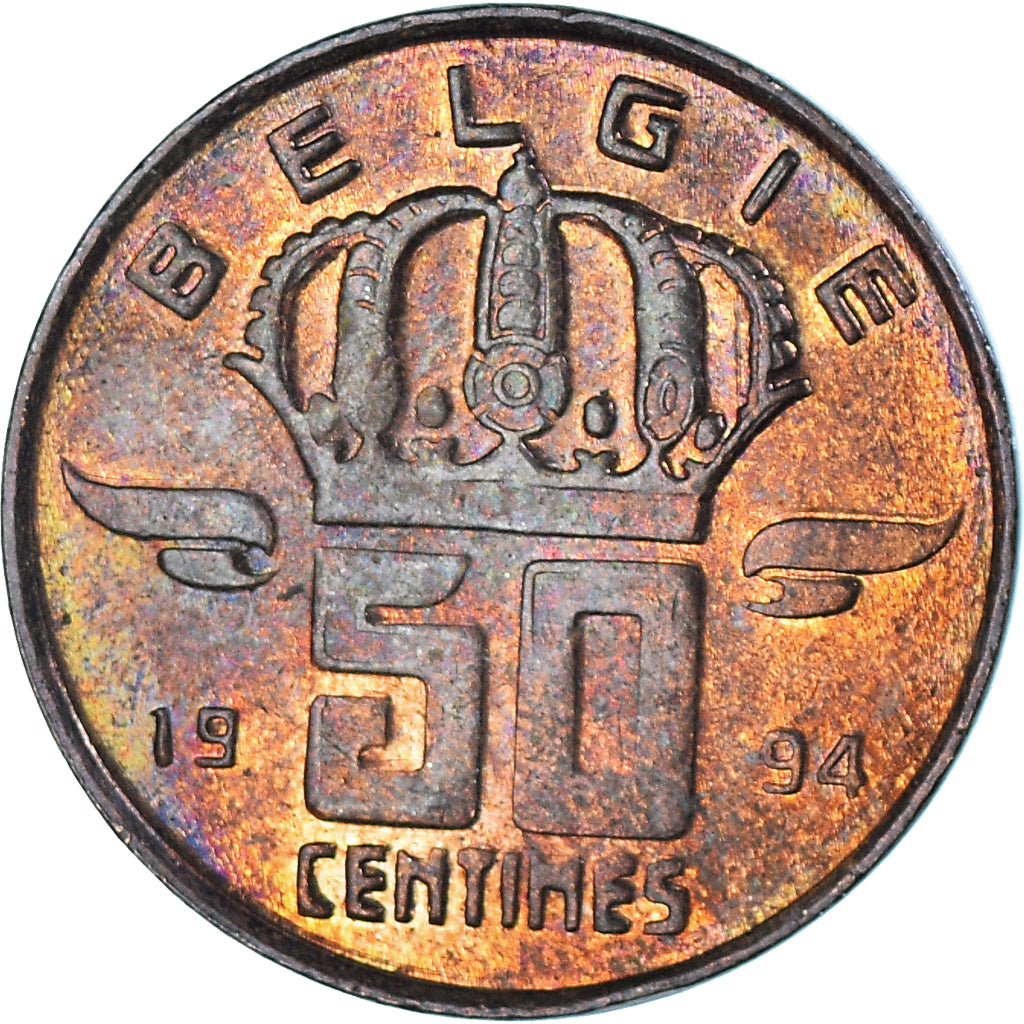 Moneta, Belgia, 50 Centimes, 1994