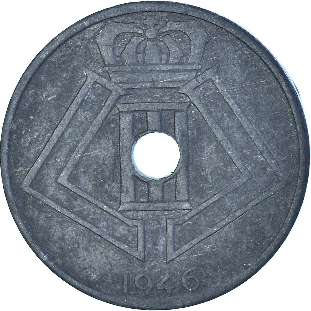 Moneta, Belgia, 25 Centimes, 1946