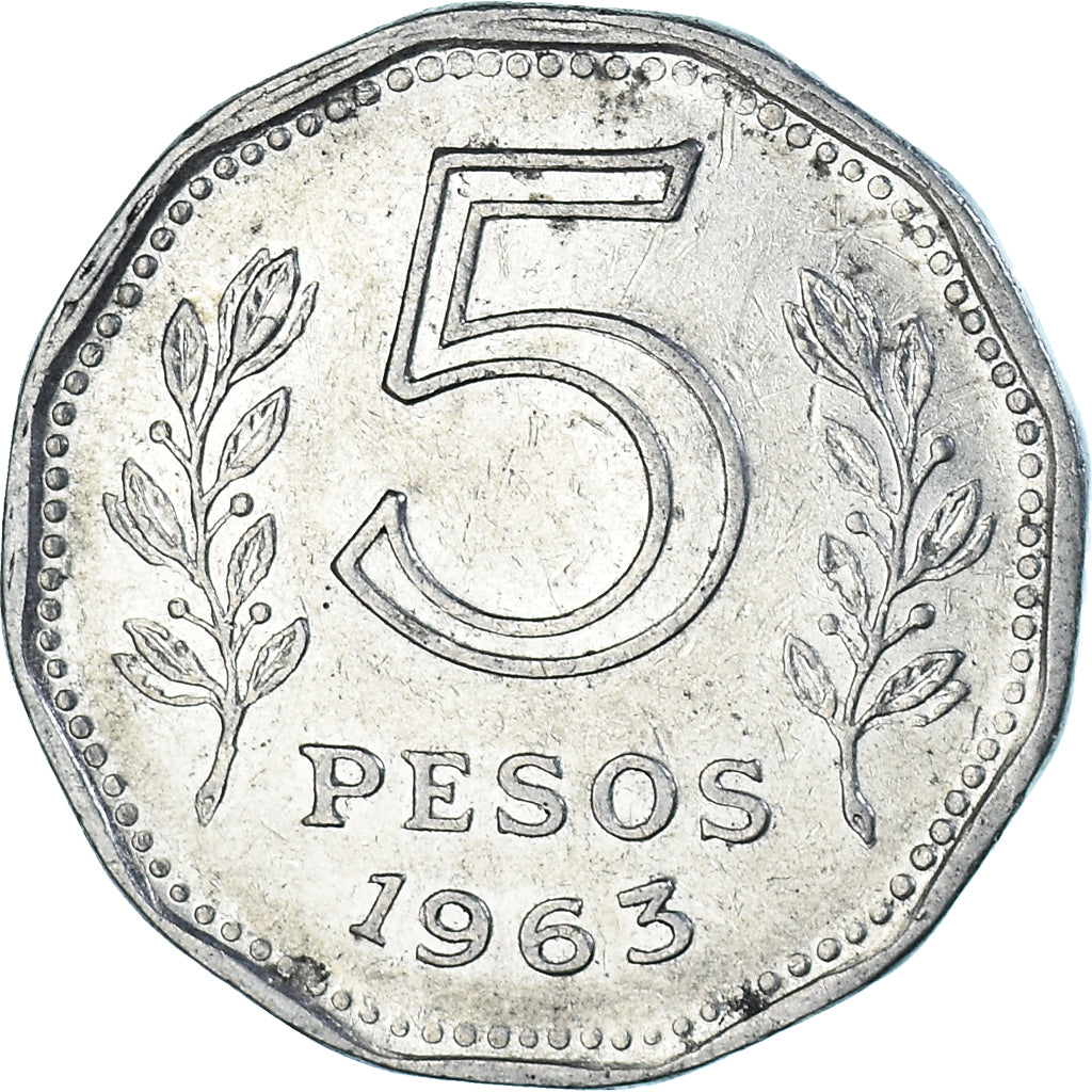 Coin, Argentina, 5 Pesos, 1963