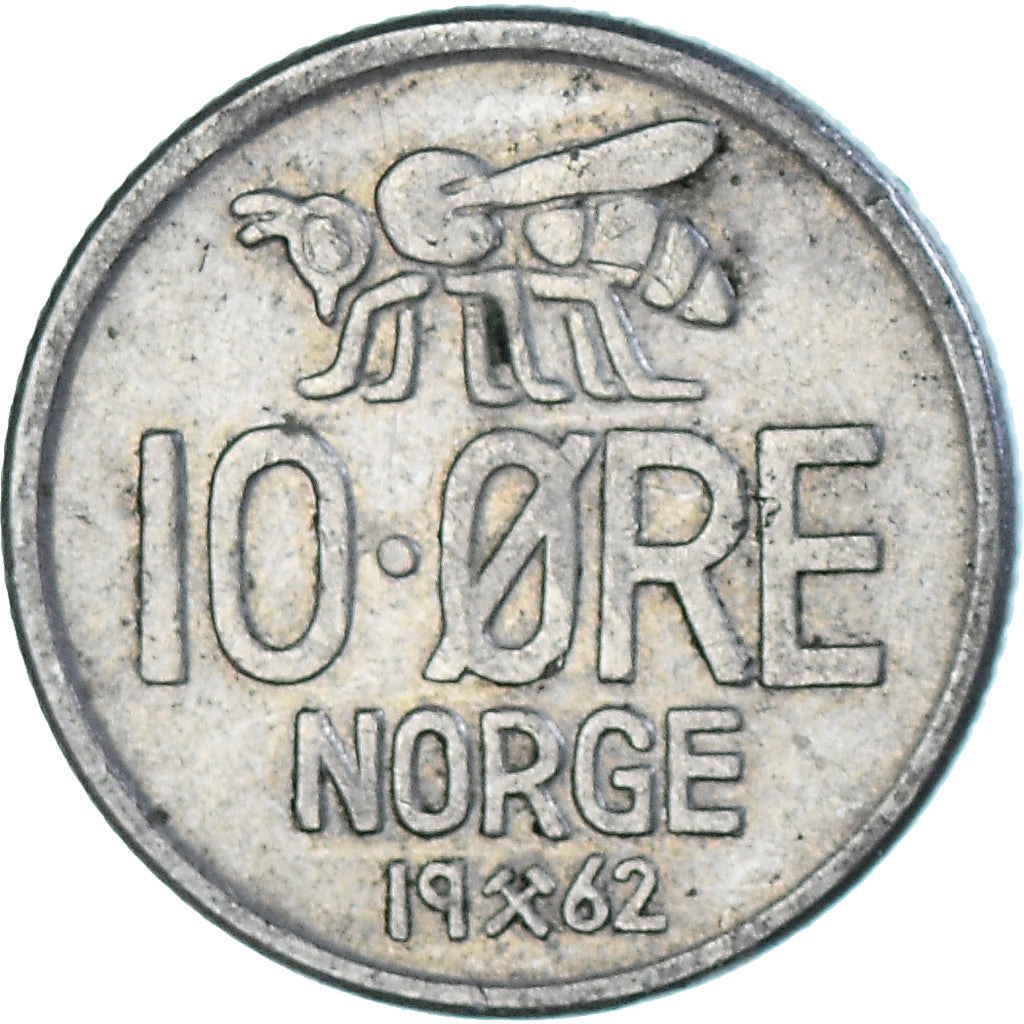 Münze, Norwegen, 10 Öre, 1962