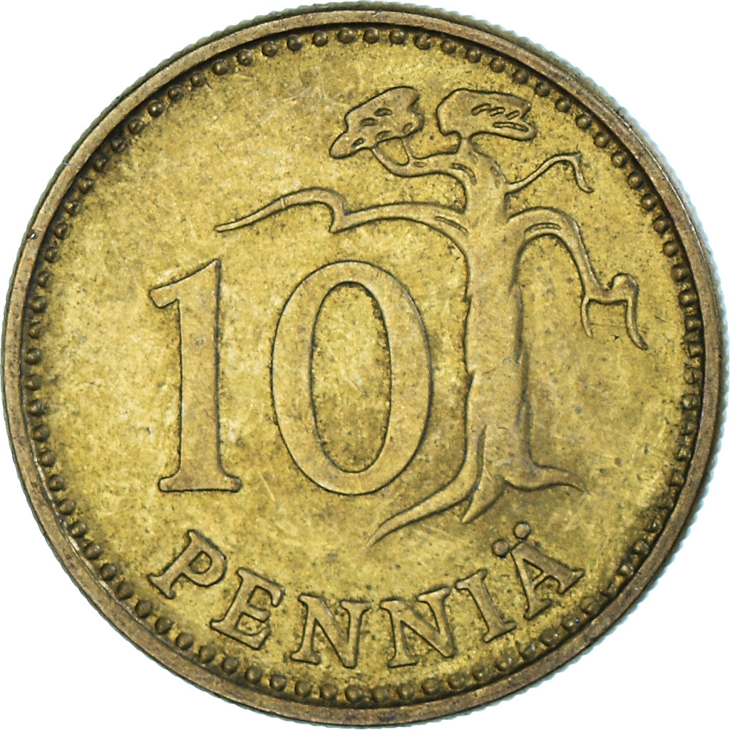 Coin, Finland, 10 Pennia, 1974