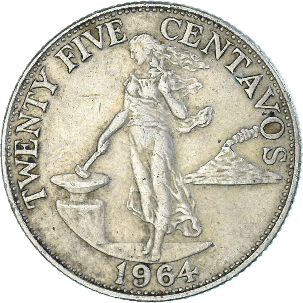 Munten, Fillipijnen, 25 Centavos, 1964