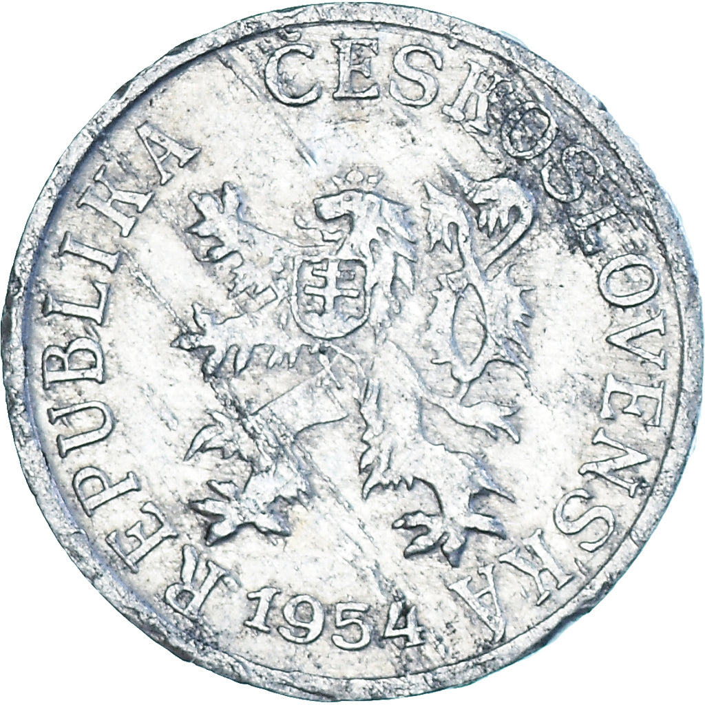 Monnaie, Tchécoslovaquie, Haler, 1954