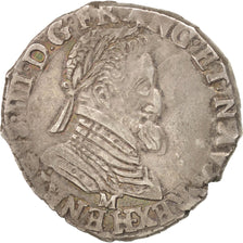 FRANCE, Demi Franc, 1605, Toulouse, AU(50-53), Silver, Sombart #4824, 6.78