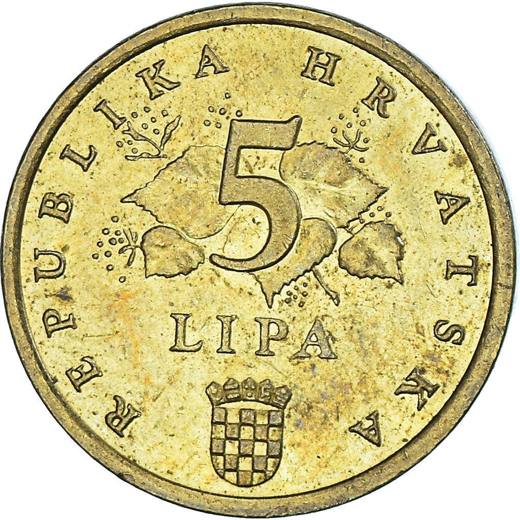 Moeda, Croácia, 5 Lipa, 1999