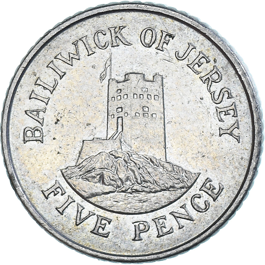 Monnaie, Jersey, 5 Pence, 1992