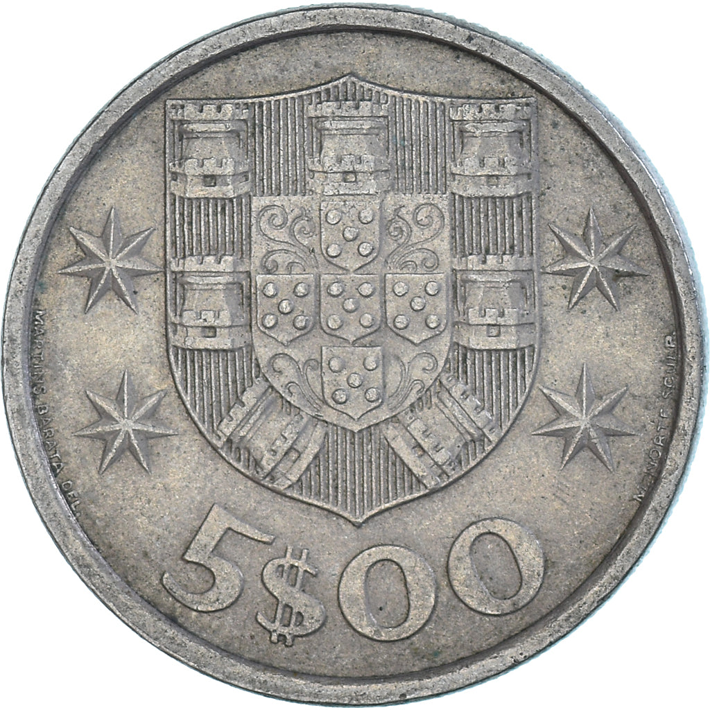 Munten, Portugal, 5 Escudos, 1976