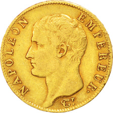 FRANCE, Napoléon I, 20 Francs, 1806, Paris, KM #674.1, EF(40-45), Gold, Gadoury 