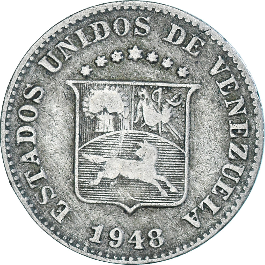 Coin, Venezuela, 5 Centimos, 1948