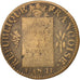 Moneta, Francia, Sol aux balances françoise, Sol, 1793, Metz, MB+, Bronzo