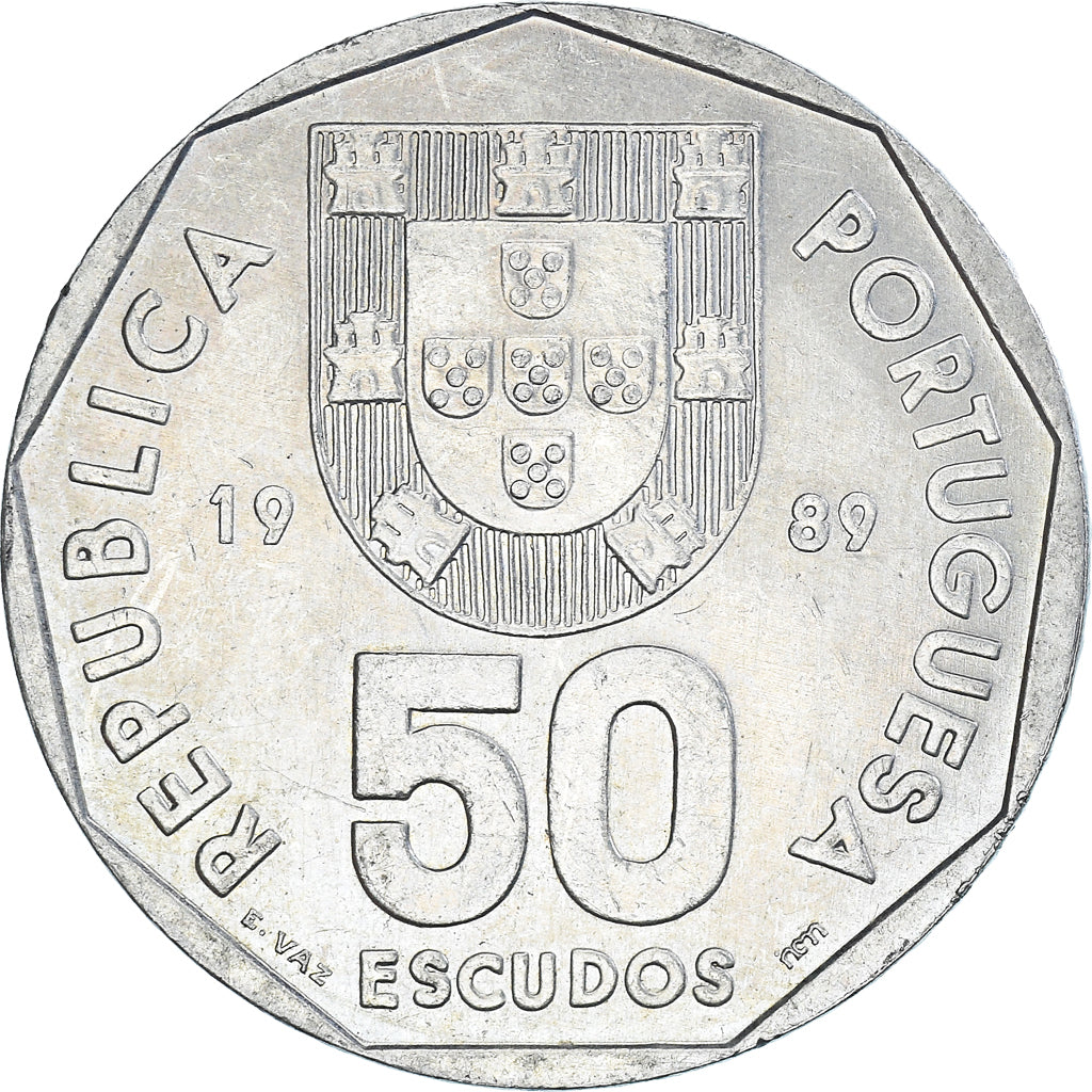 Moneta, Portogallo, 50 Escudos, 1989