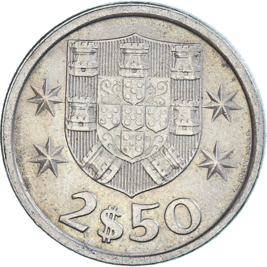 Munten, Portugal, 2-1/2 Escudos, 1975