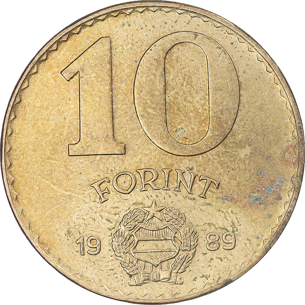 Moneta, Ungheria, 10 Forint, 1989