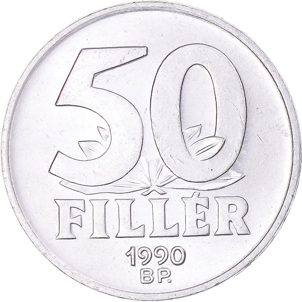 Moneta, Ungheria, 50 Fillér, 1990