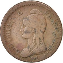 FRANCE, Dupré, Decime, 1796, Paris, KM #644.1, VF(30-35), Bronze, 32, Gadoury #.