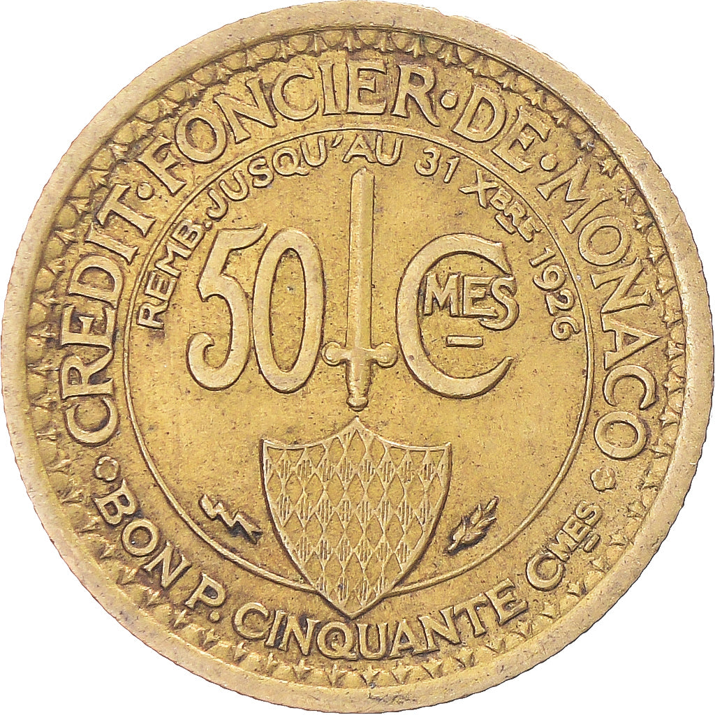 Moneta, Monaco, 50 Centimes, 1924