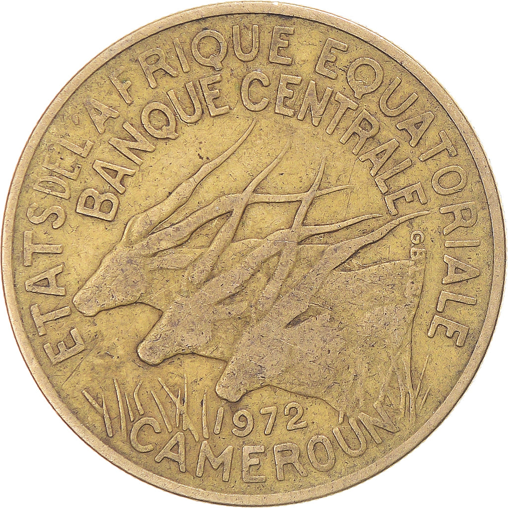 Münze, Äquatorial Afrikanische Staaten, 25 Francs, 1972