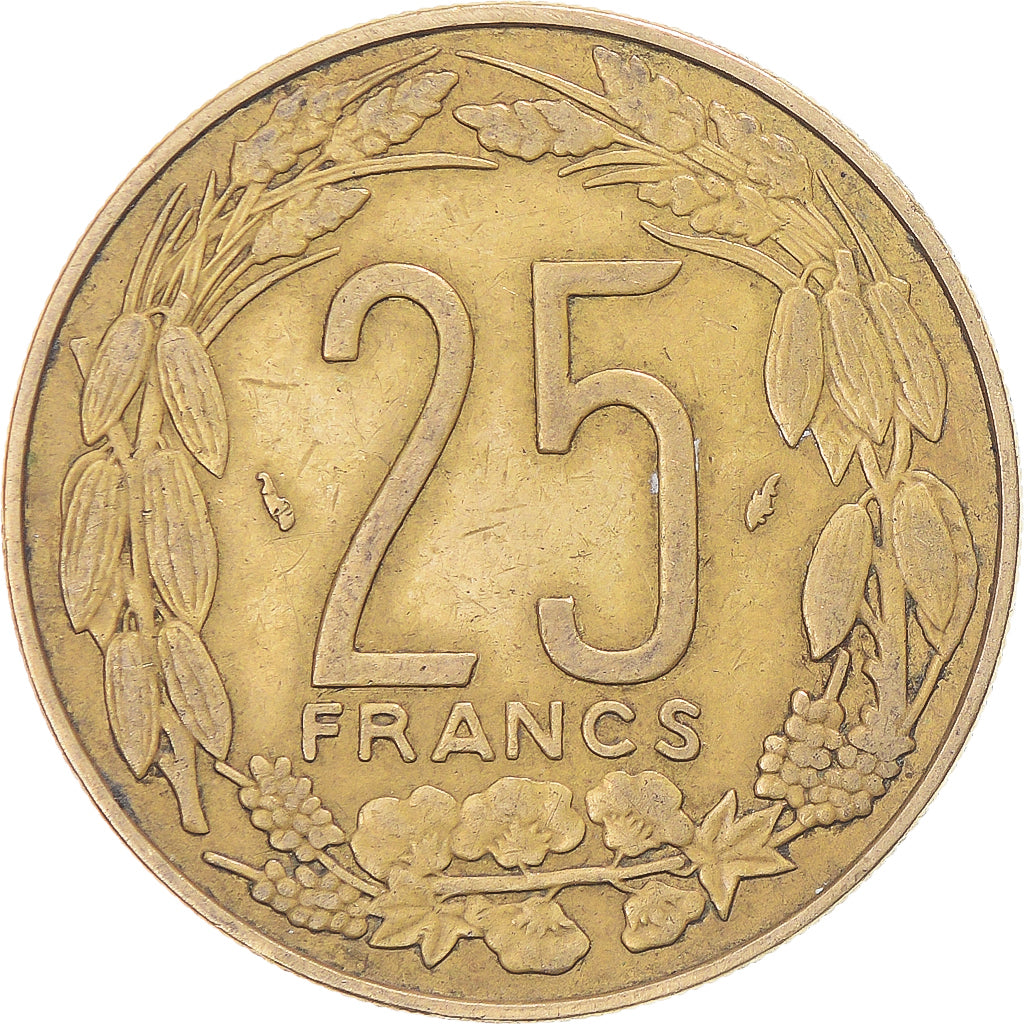 Coin, Central African States, 25 Francs, 1983