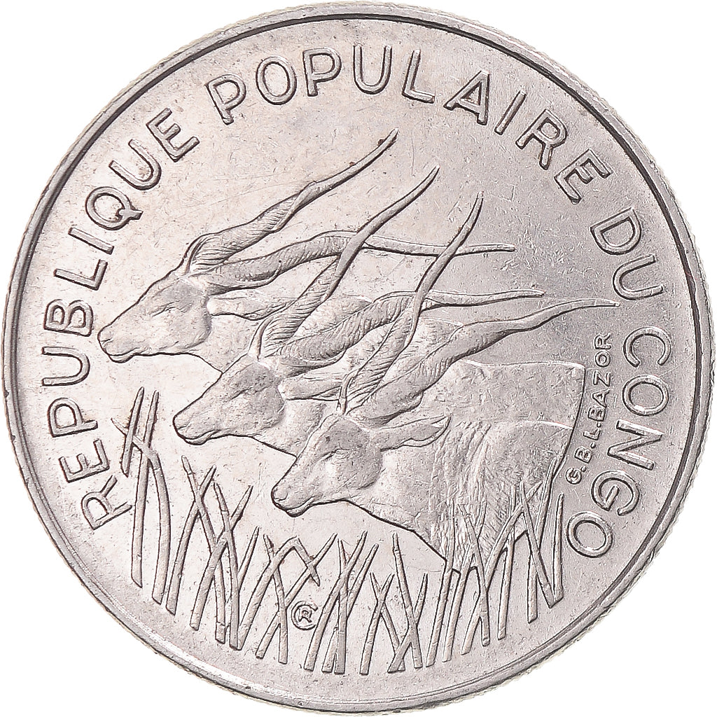 Monnaie, Congo, 100 Francs, 1975