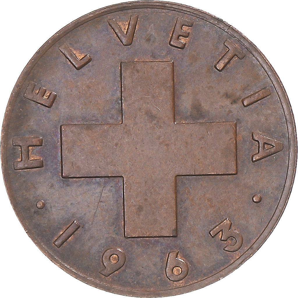 Coin, Switzerland, Rappen, 1963
