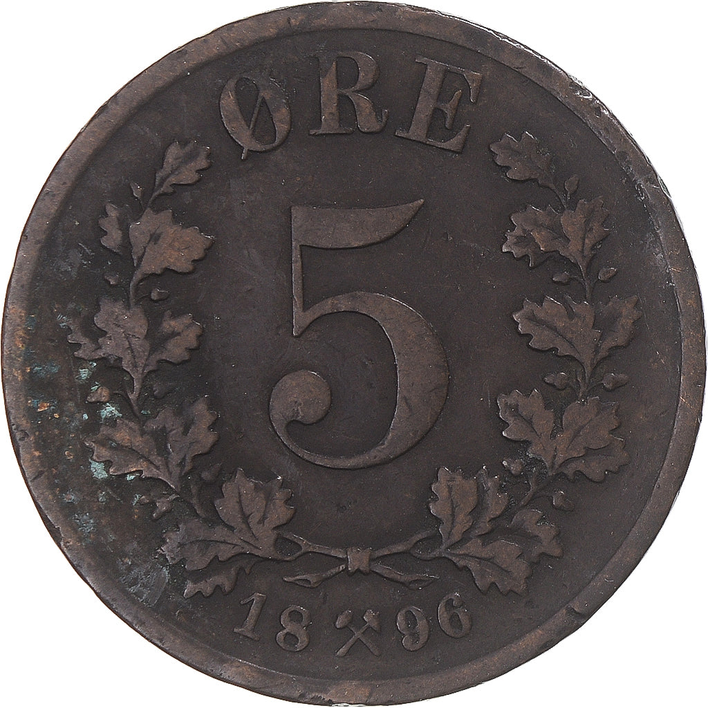 Münze, Norwegen, 5 Öre, 1896