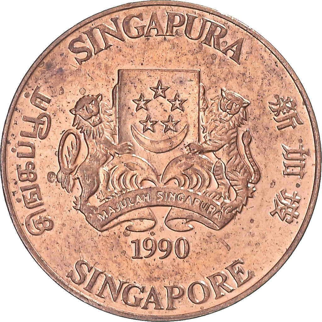Moneta, Singapore, Cent, 1990