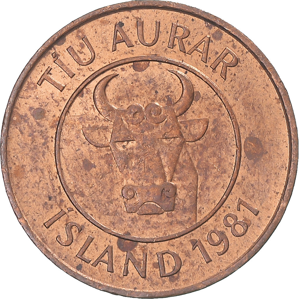 Moeda, Islândia, 10 Aurar, 1981