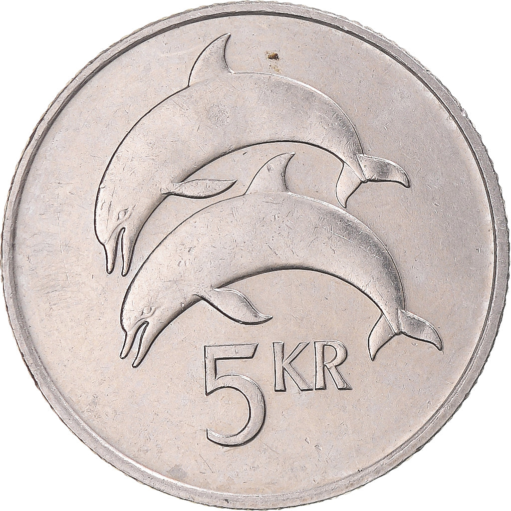 Coin, Iceland, 5 Kronur, 1992