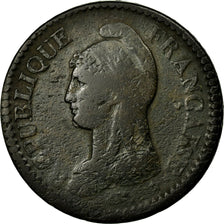 Münze, Frankreich, Dupré, Decime, 1799, Metz, S, Bronze, KM:644.2
