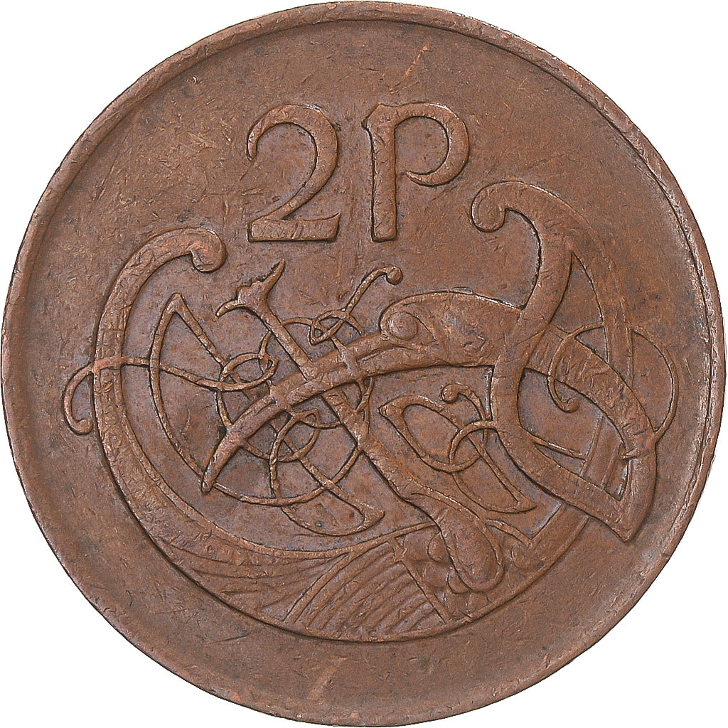 Moeda, Irlanda, 2 Pence, 1985