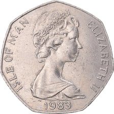 Monnaie, Île de Man, 50 Pence, 1983