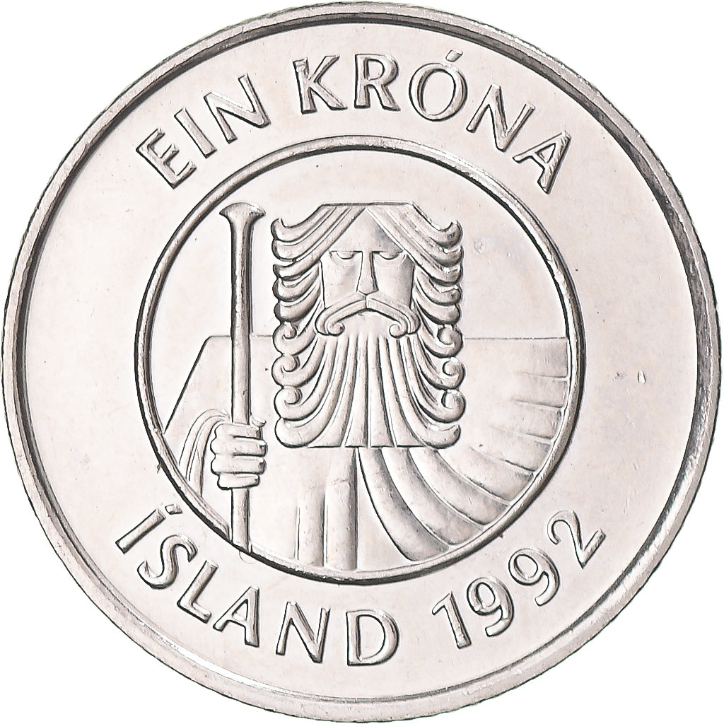 Moneda, Islandia, Krona, 1992