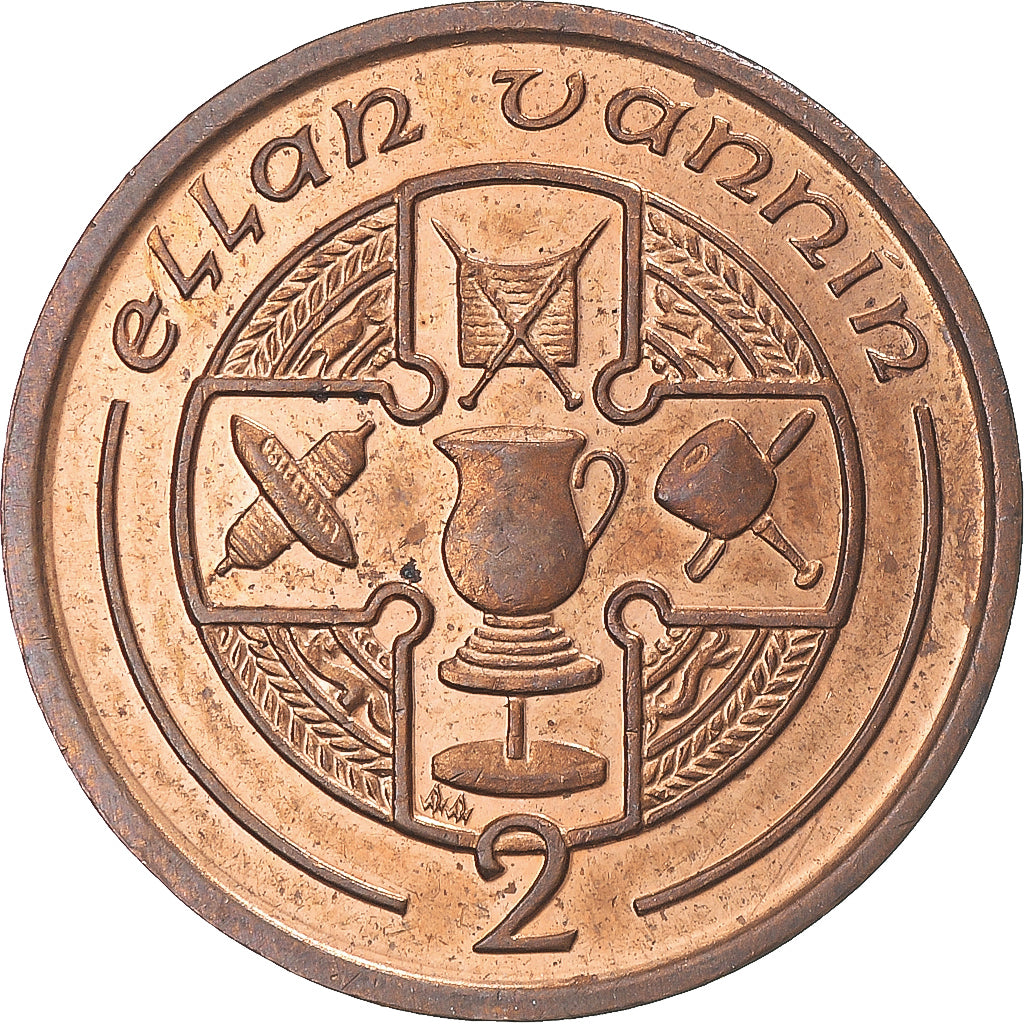 Coin, Isle of Man, 2 Pence, 1992