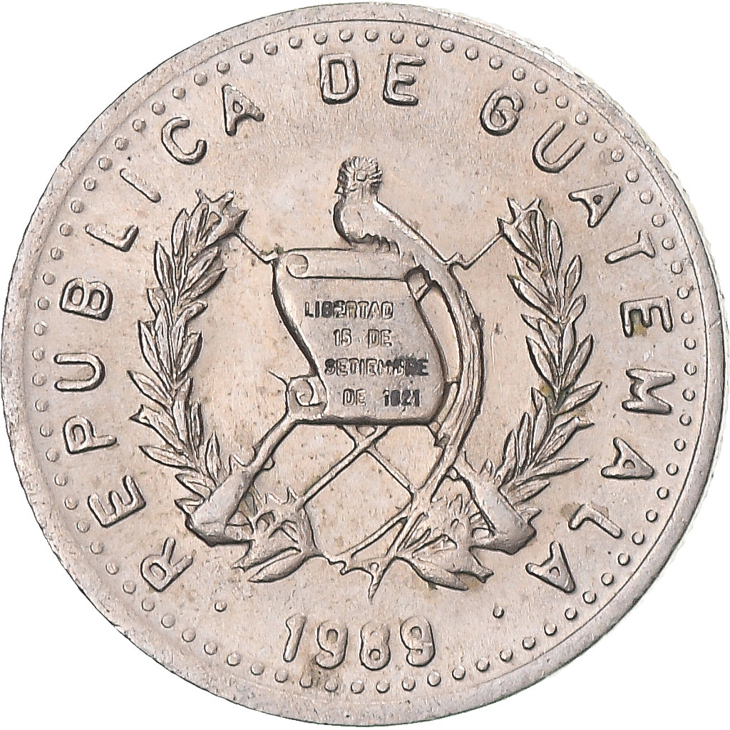 Moneda, Guatemala, 5 Centavos, 1989