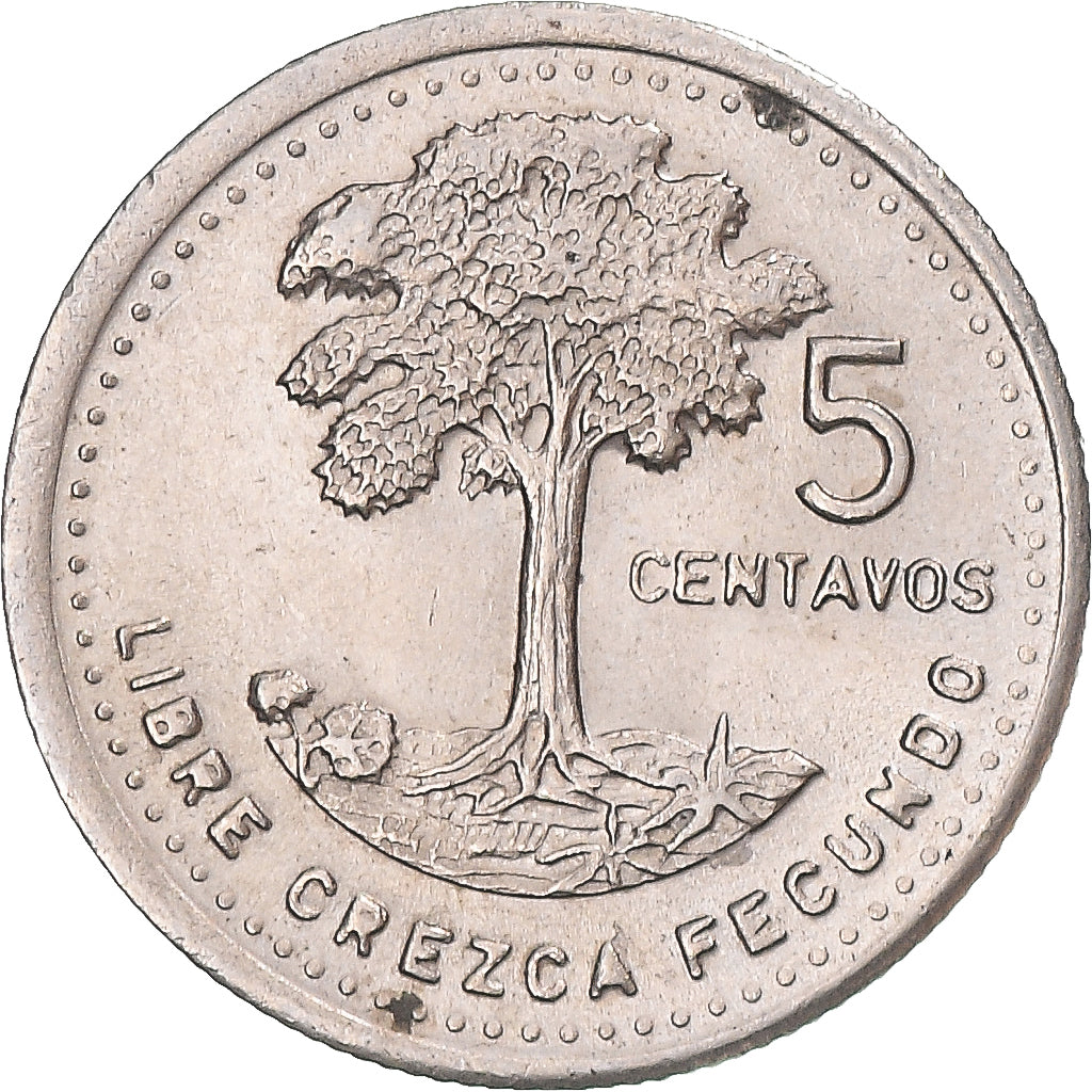Moneda, Guatemala, 5 Centavos, 1989