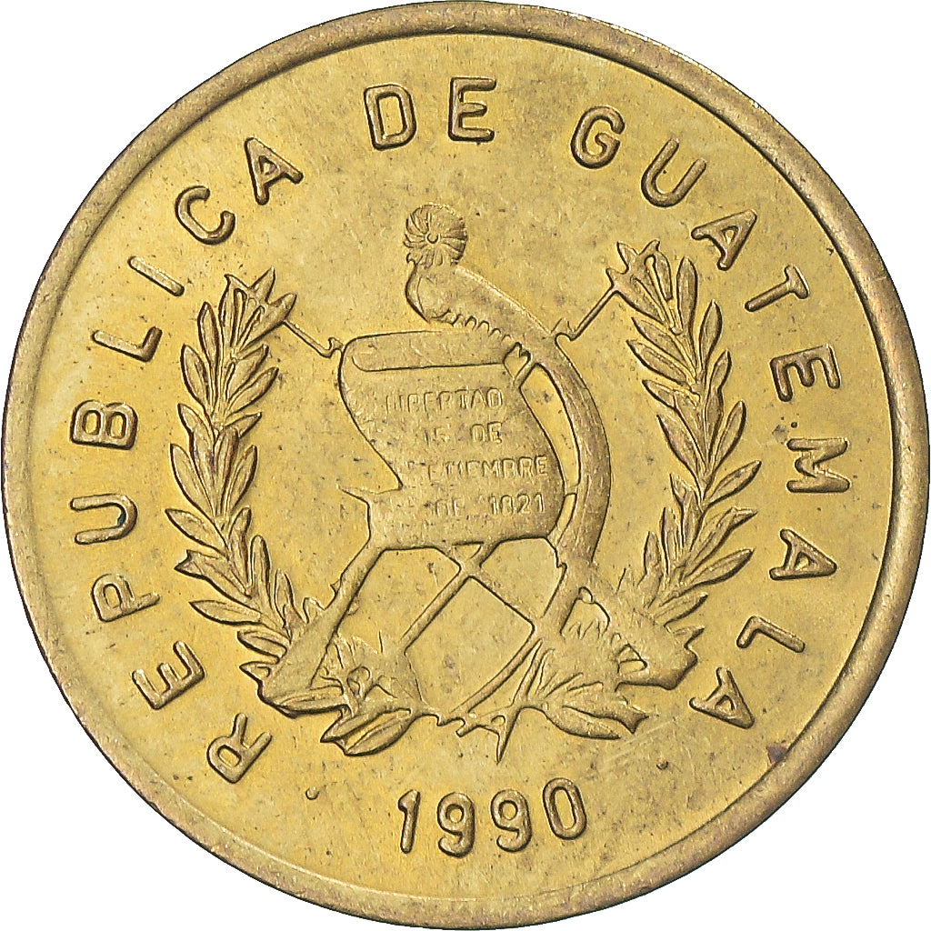 Monnaie, Guatemala, Centavo, Un, 1990