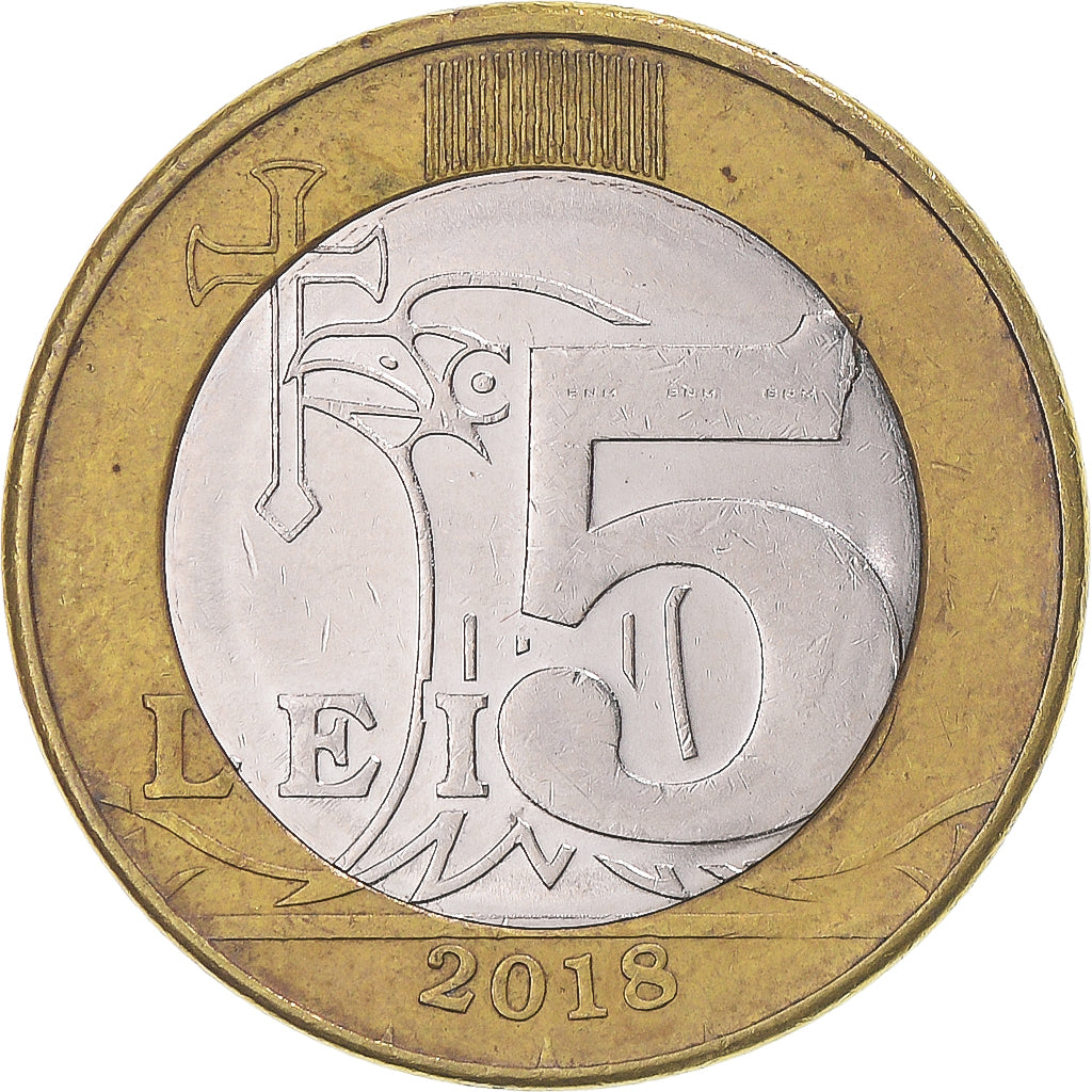 Monnaie, Moldavie, 5 Lei, 2018