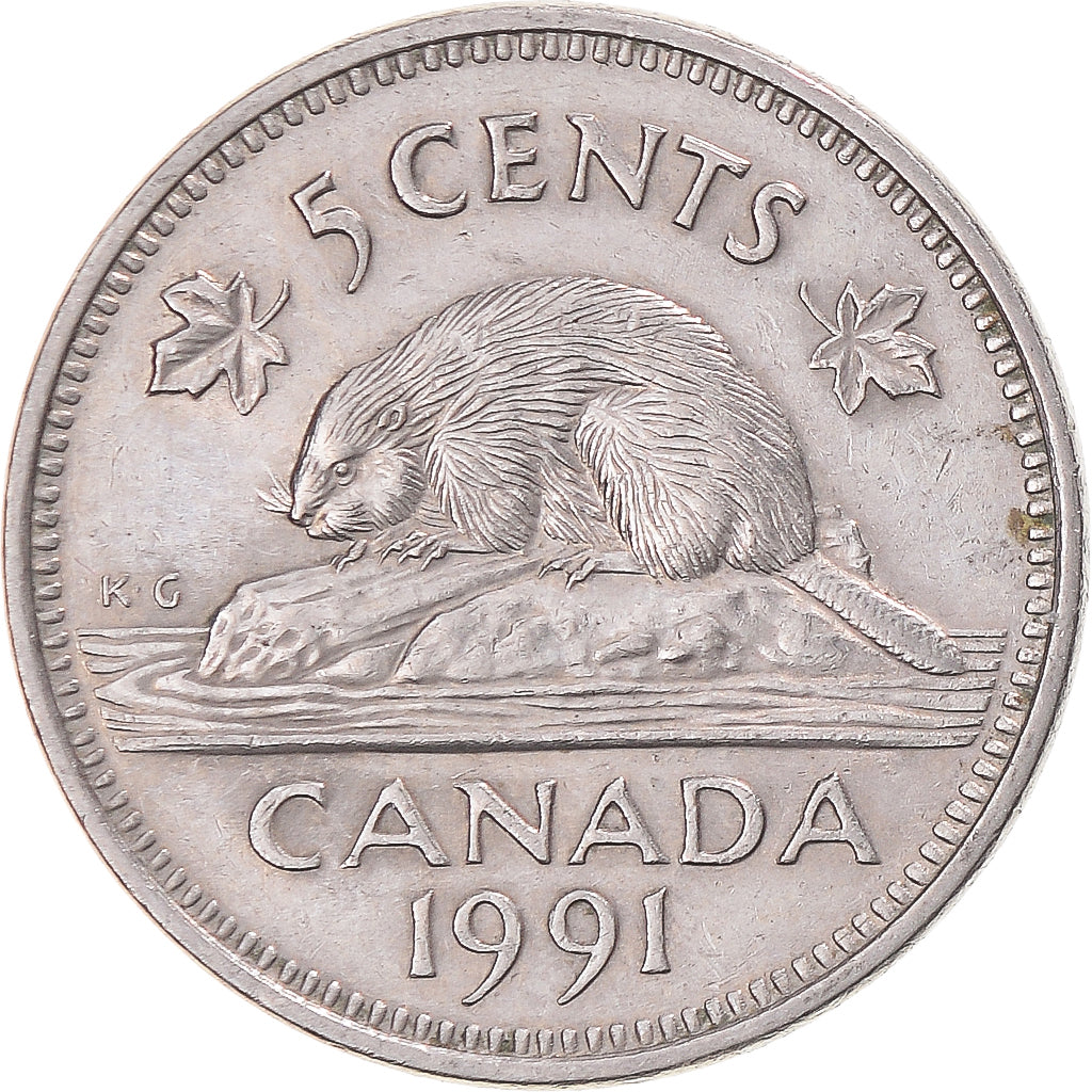 Moneta, Canada, 5 Cents, 1991