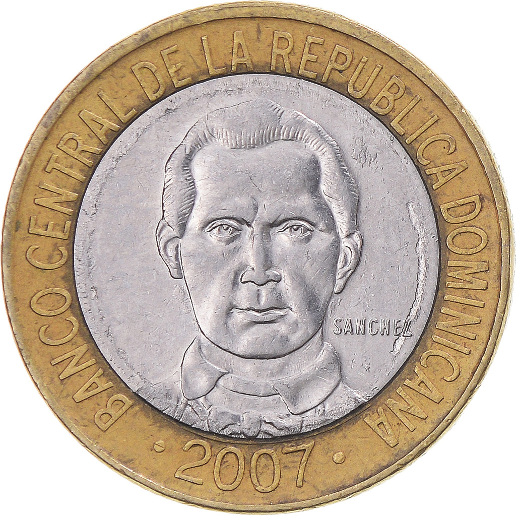 Moneta, DOMINICA, 5 Pesos, 2007
