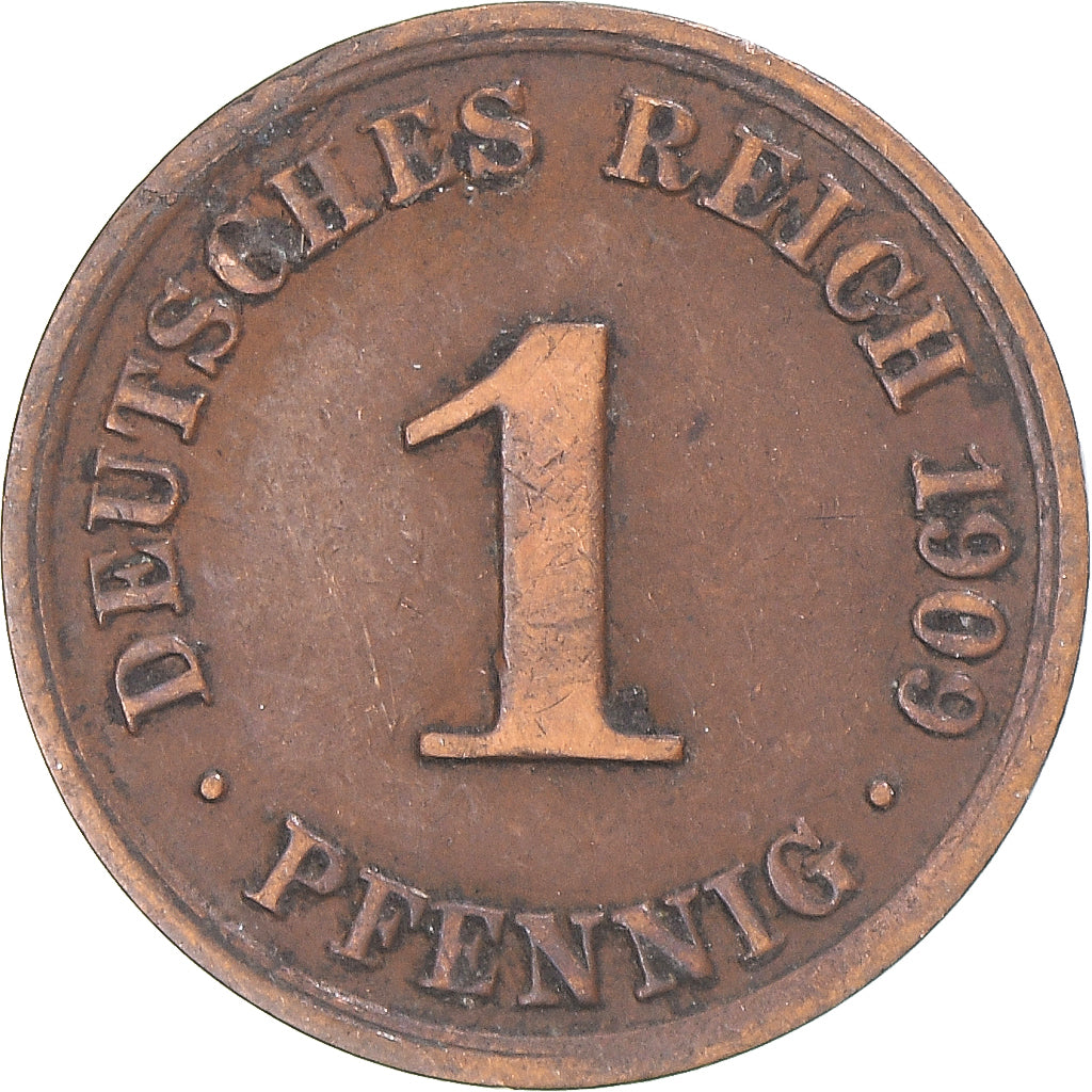 Moneta, Niemcy, Pfennig, 1909