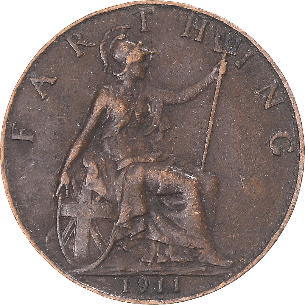 Munten, Groot Bretagne, Farthing, 1911